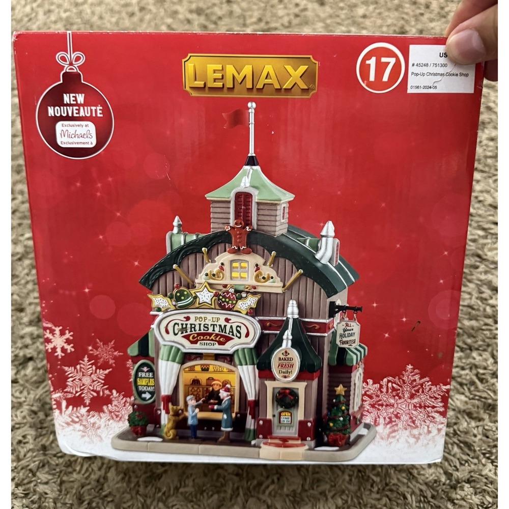 Lemax 2024 Pop-Up Christmas Cookie Shop With Illumination - Tested Working